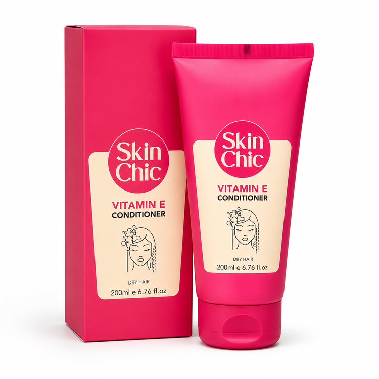 نرمکننده موی اسکین شیک (Skin Chic) حاوی ویتامین E، مناسب موهای خشک، ۲۰۰ میلیلیتر