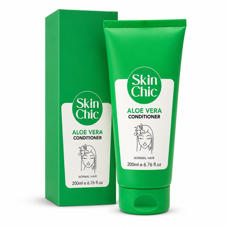 نرمکننده موی اسکین شیک (Skin Chic) با عصاره آلوئهورا، مناسب موهای معمولی، ۲۰۰ میلیلیتر