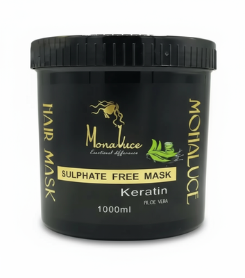 ماسک موی بدون سولفات کراتینه مونالوسی MonaLuce – حجم 1000ml، برای تعمیر و درخشندگی موهای آسیب‌دیده